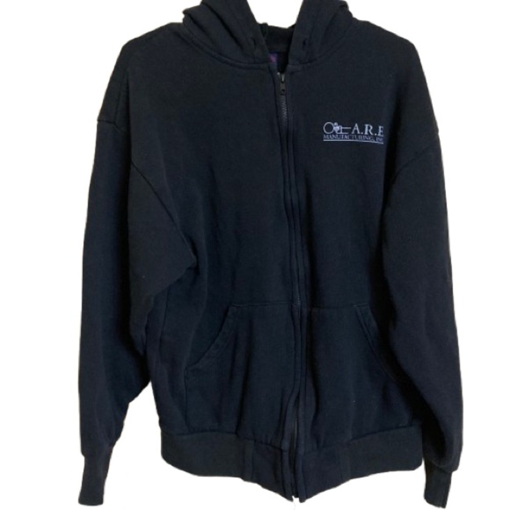 KING LOUIE AMERICA black zip-up hoodie size M
